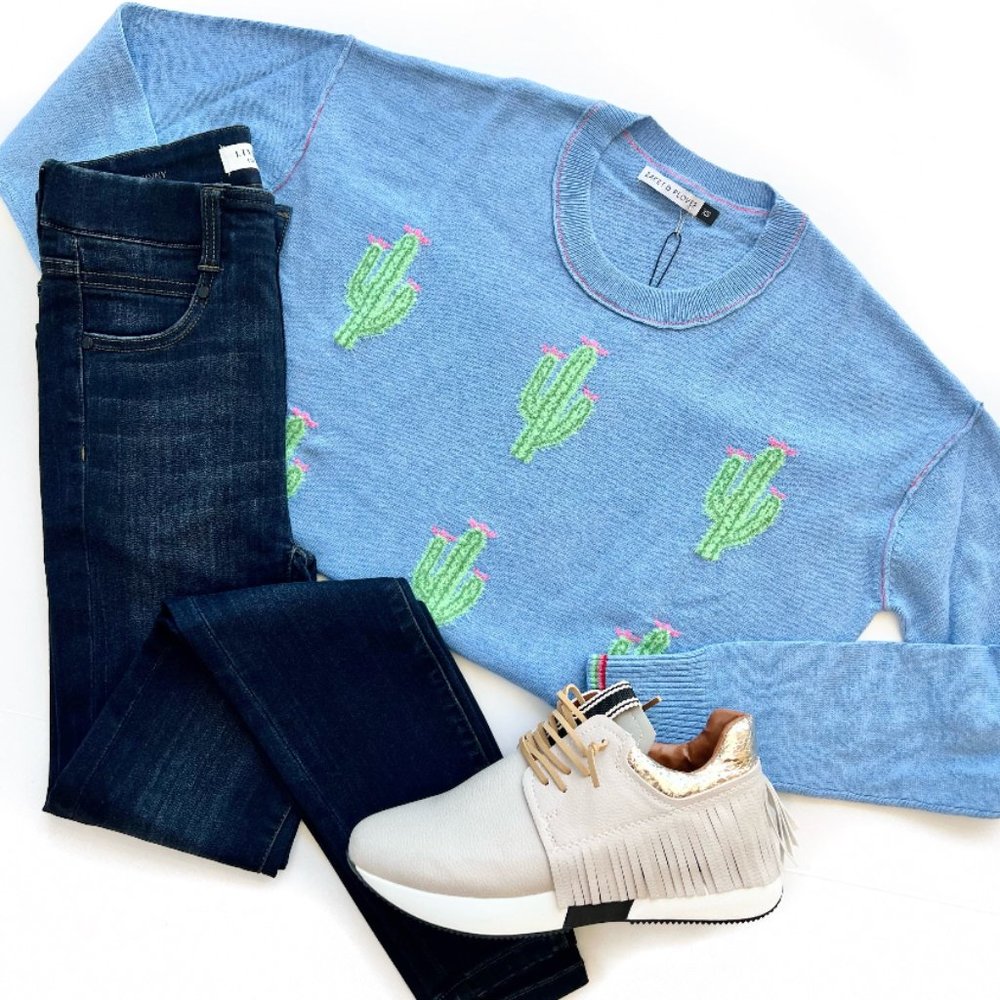 Zaket & Plover no hugs sweater- denim